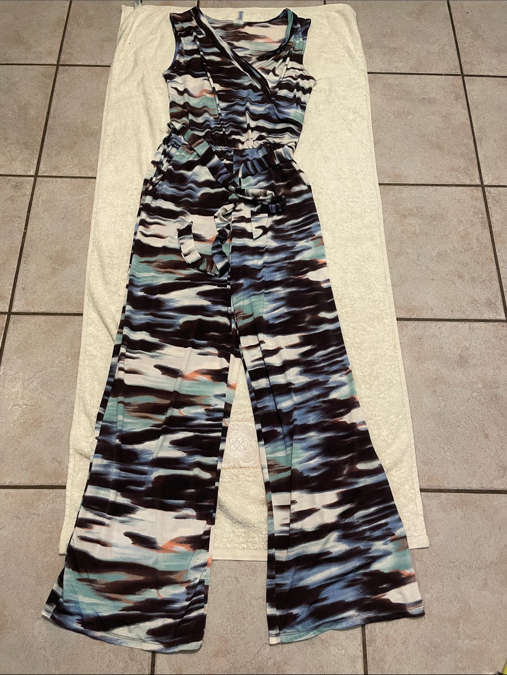 Touch Express Sleeveless Multi Color Romper